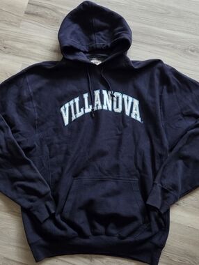 Vtg Villanova Arch Hoodie Sweatshirt Steve And Barrys Men's XL Sewn